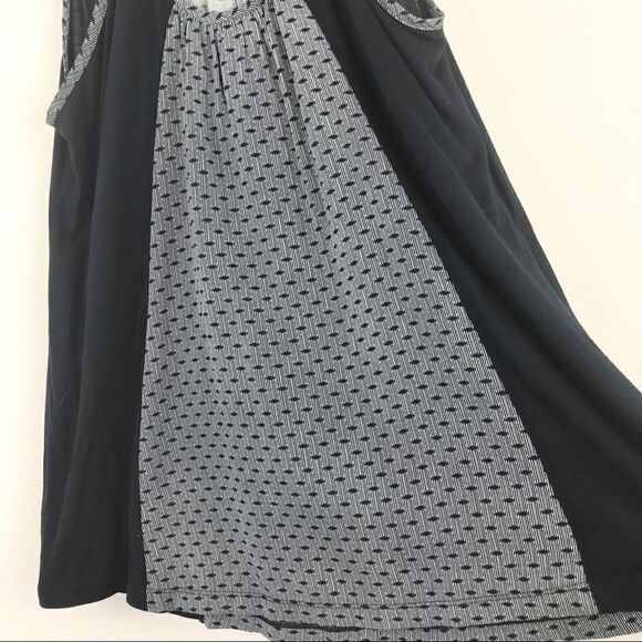 Cabi Navy Blue Pattern Crisscross Tank Blouse #5202 - Picture 9 of 12